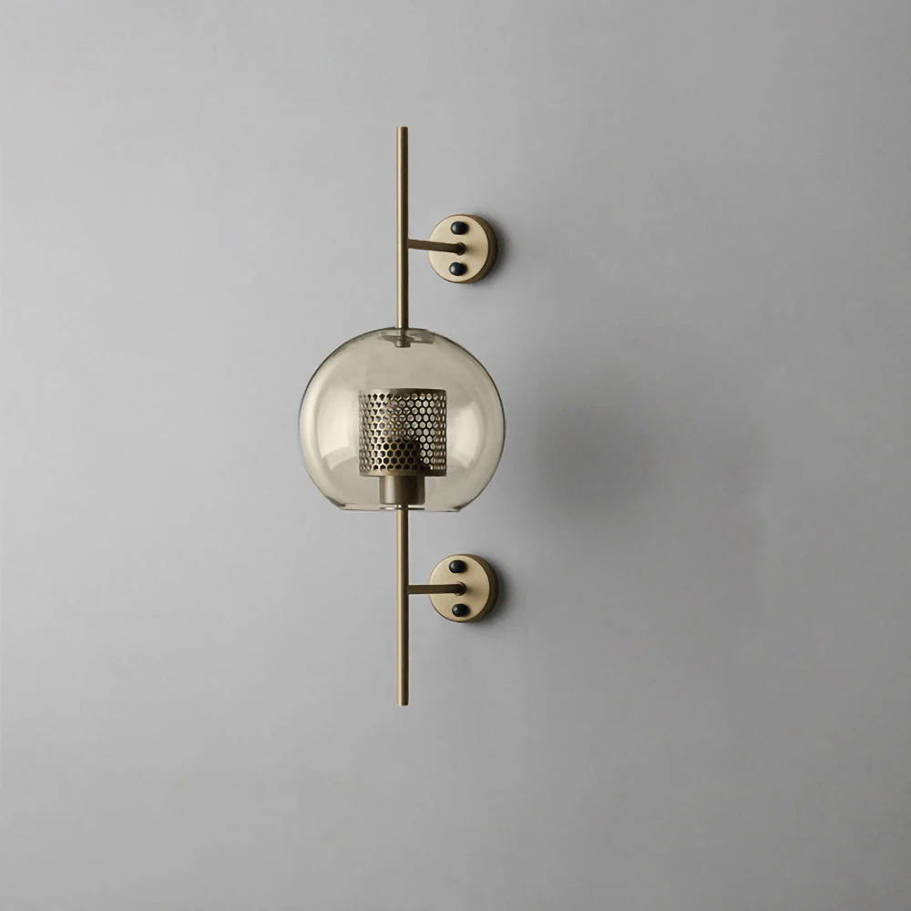 Настенный светильник Chiswick Glass - ∅13см x 67см, серебряный, стекло, 2 шт