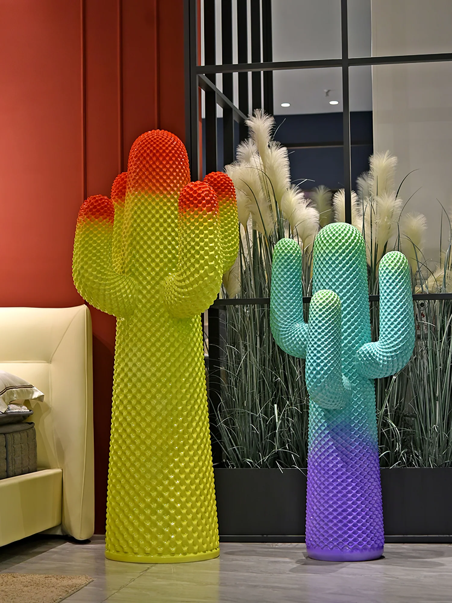 Вешалка для одежды Mello Sculptural Cactus - ∅65см x 60см x 150см, белый