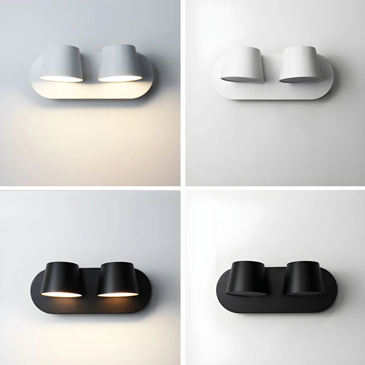 Настенный светильник Angle Adjustable Reading - 1 источник света ∅12см х 12см, черный, теплый свет