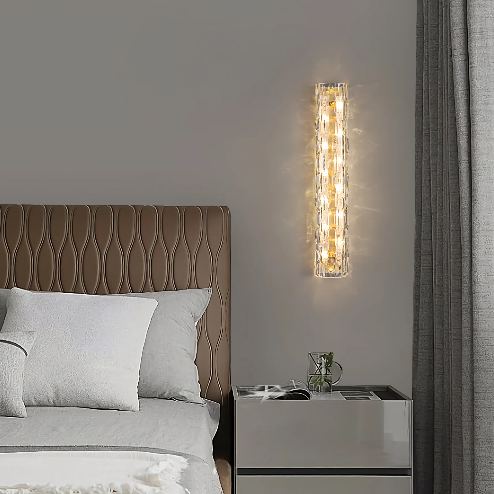 Fine Art Sconce - Dia 9cm x H 45cm Set of 2 / Gold / Warm Light