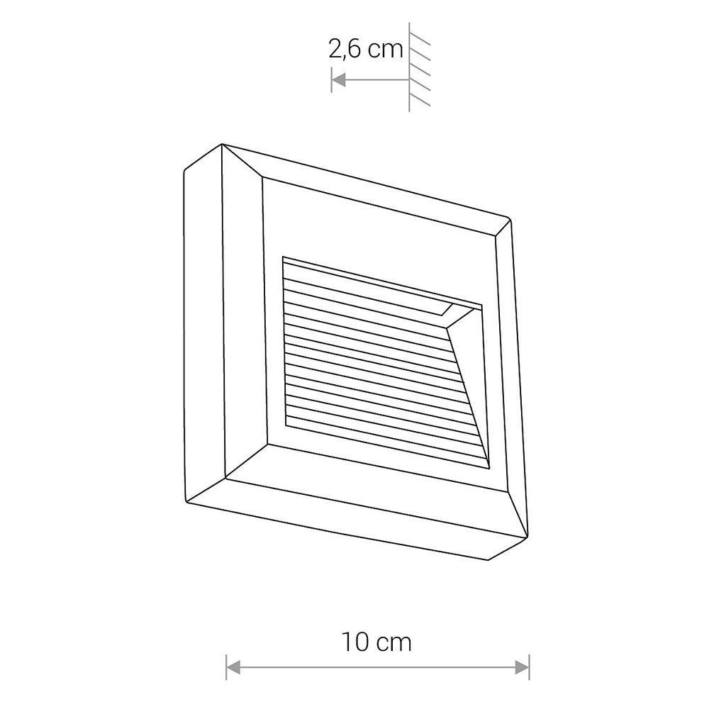 Встраиваемый светильник Nowodvorski Sidewalk Square Led IP54 3000K 3W 8148