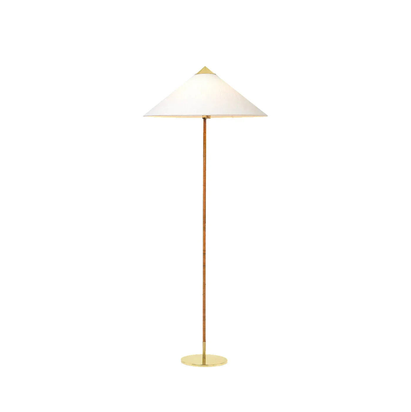 Tynell  Floor Lamp - ∅ 24.8″ x H 60.6″ / Dia 63cm x H 154cm / Natural rattan shade / UK plug