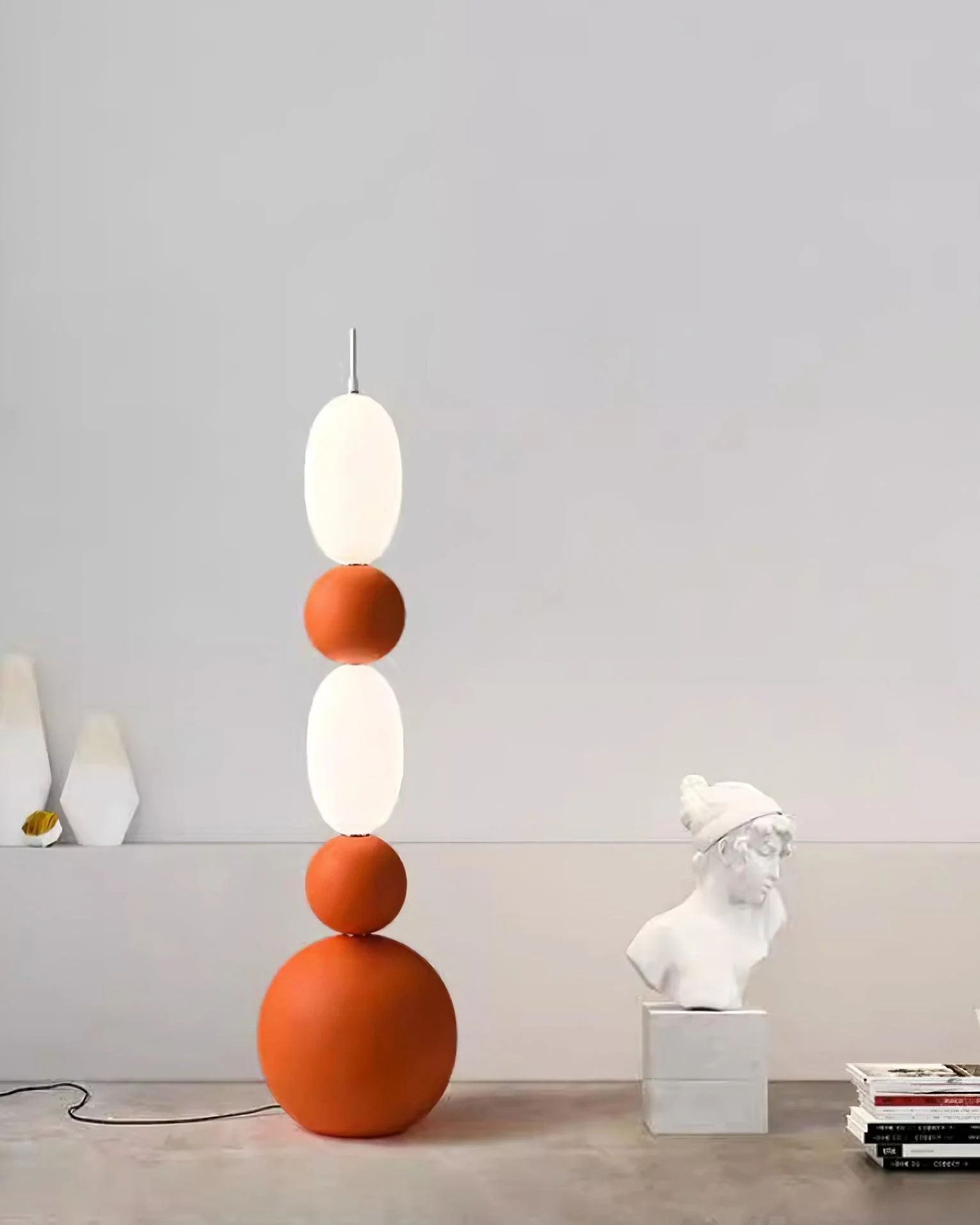 Bola Floor Lamp - ∅ 15.7″ x H 62.9″ / Dia 40cm x H 160m / Orange / UK plug