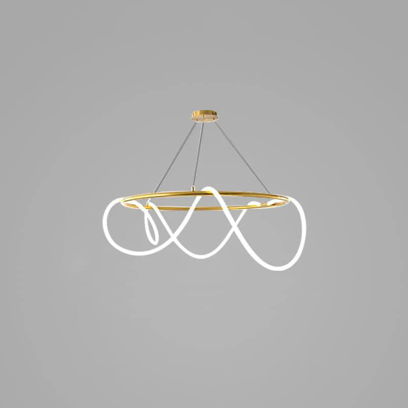 Люстра Flexible Linear Curve - 150см x 2см x 32см, черный, белый, с диммером