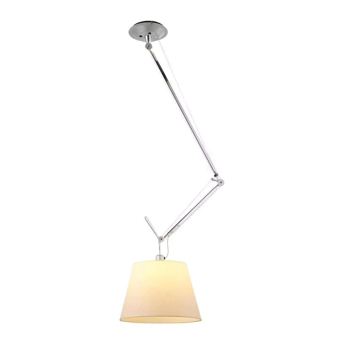 Подвесной светильник Rotatable - ∅36см x 26см, хром, белый