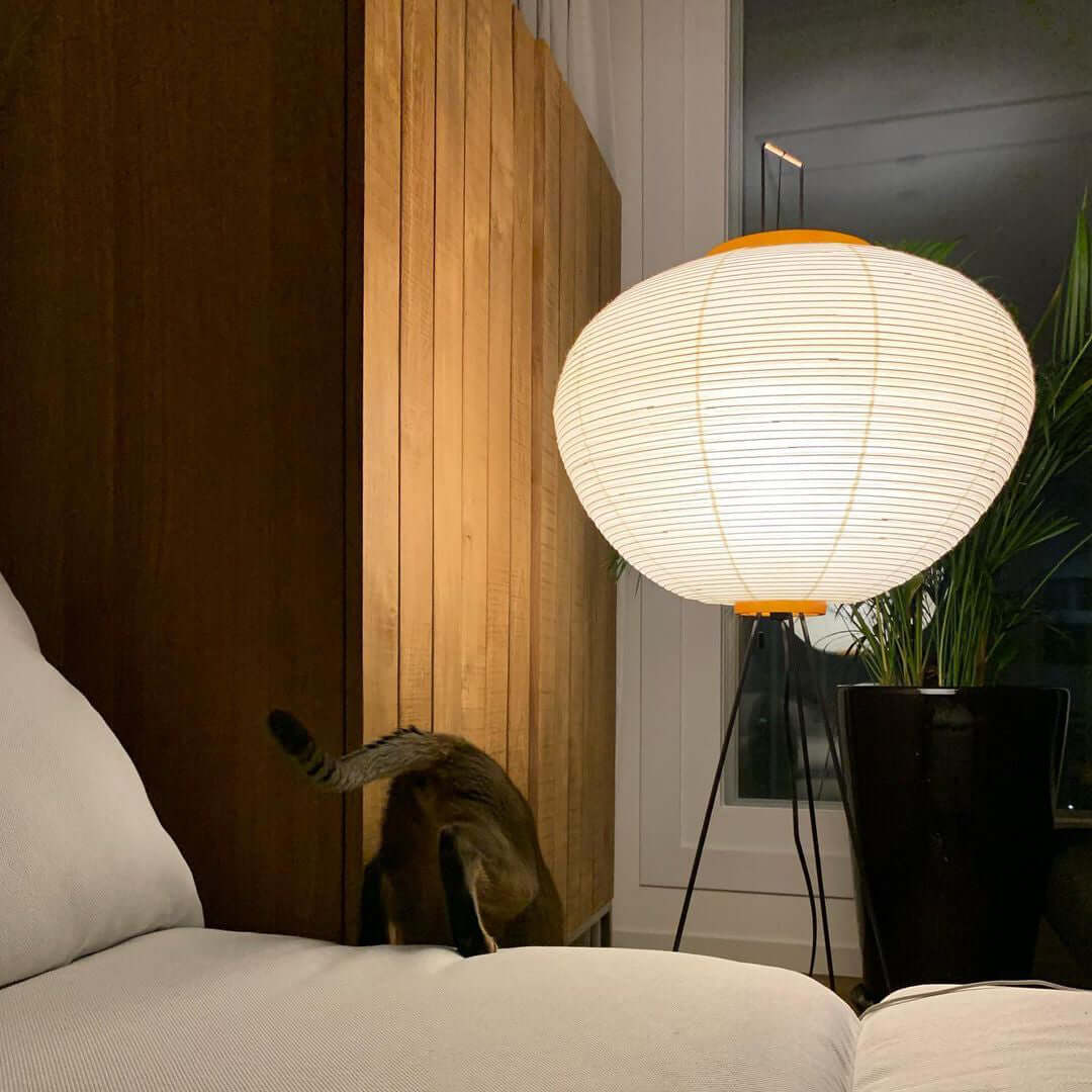 Торшер Akari 10A - ∅50см x 120см, белый