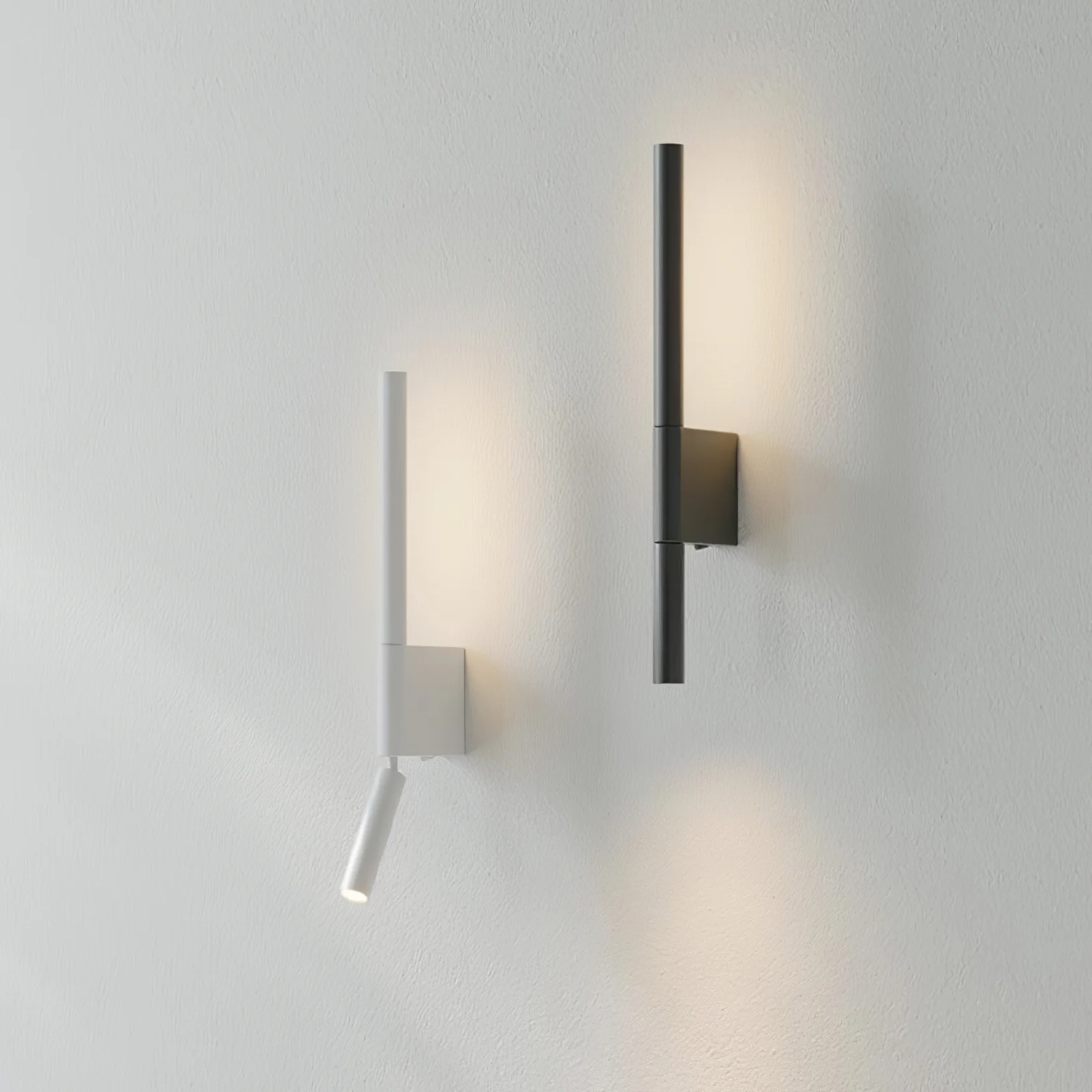 Настенный светильник Canut LED - ∅6см x 43см, черный, теплый свет