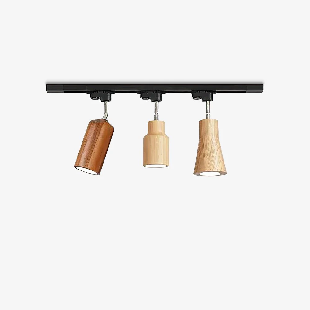 Трековый светильник Wood Track - 3 источника света 150см x 26см, дерево