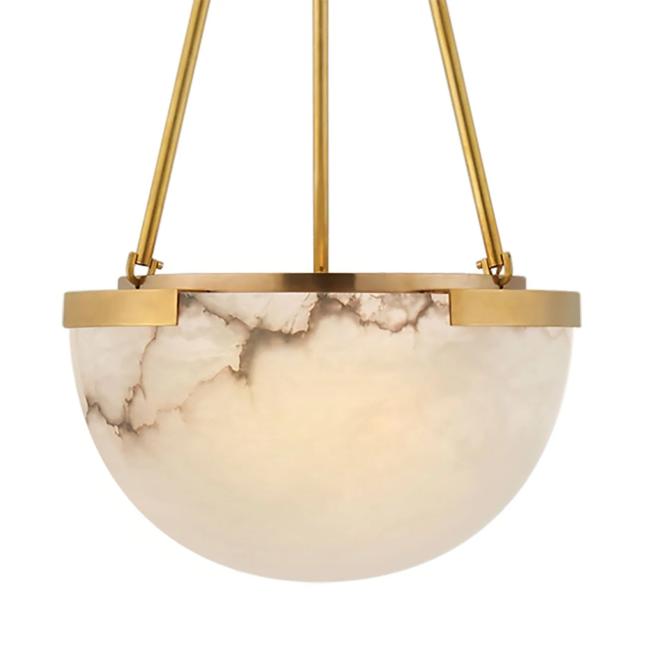 Люстра Istar Alabaster - ∅38см x 79см, золотой, белый, теплый свет