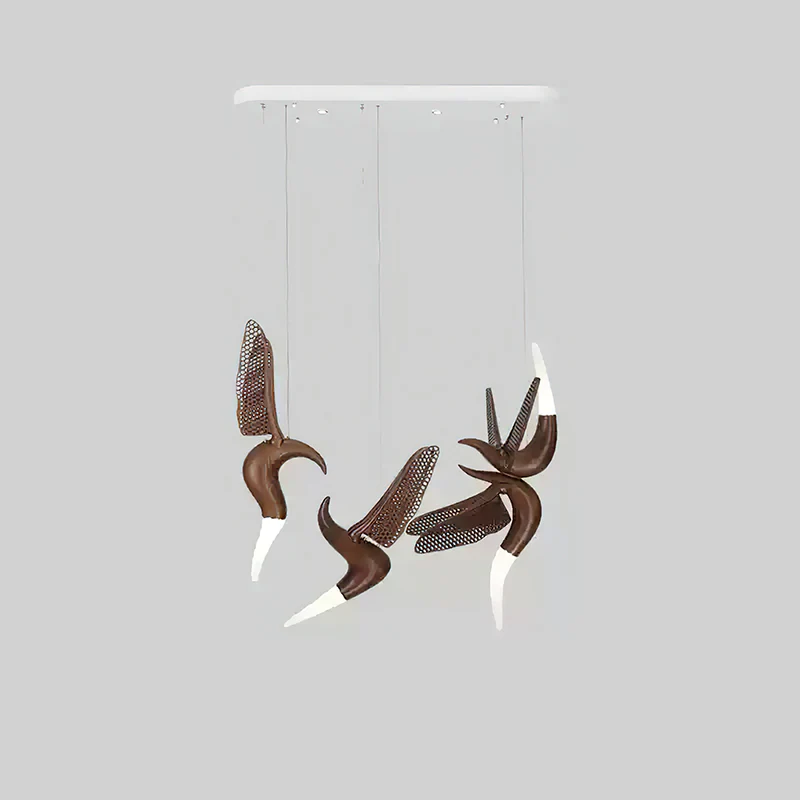 Люстра Dancer - модель E, 50см x 26см x 80см, орех, теплый свет