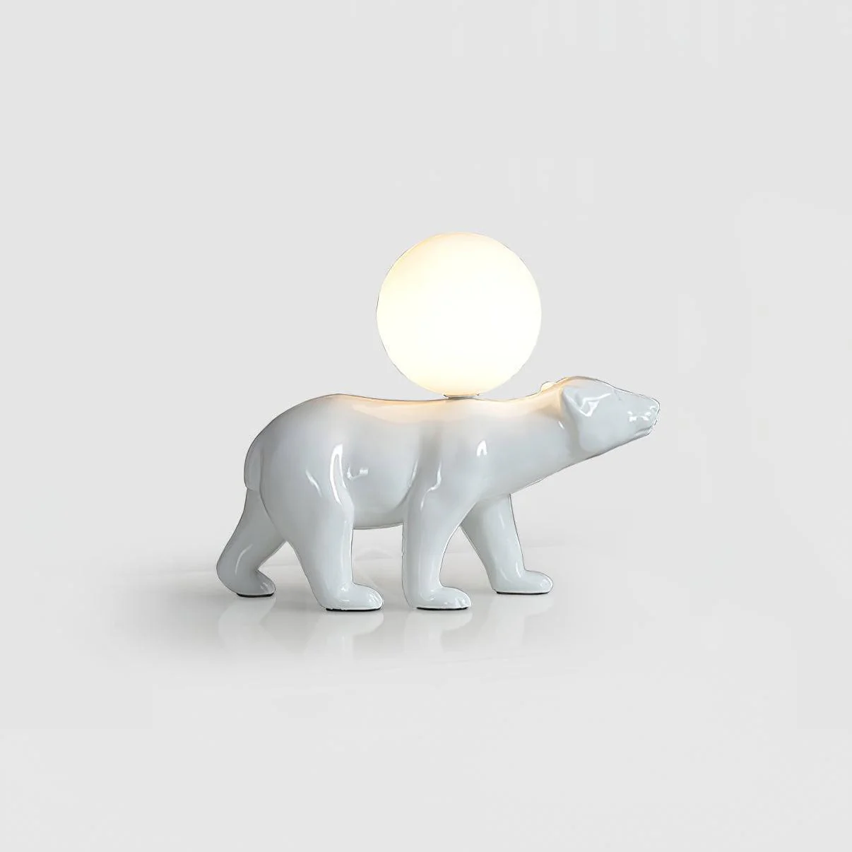 Настольный светильник Polar Bear - модель A ∅24см x 37см, белый