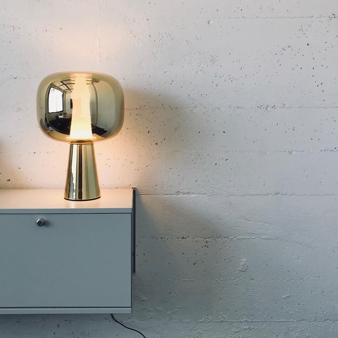 Dusk Dawn Table Lamp - ∅ 13.8″ x H 19.7″ / Dia 35cm x H 50cm / Smoky gray / US plug