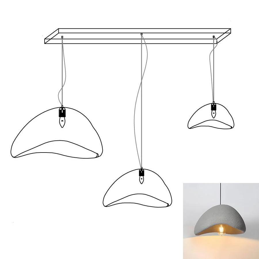Люстра Khmara Halia Combination A - ∅40см x 22см + ∅60см x 33см, серый, длинное крепление
