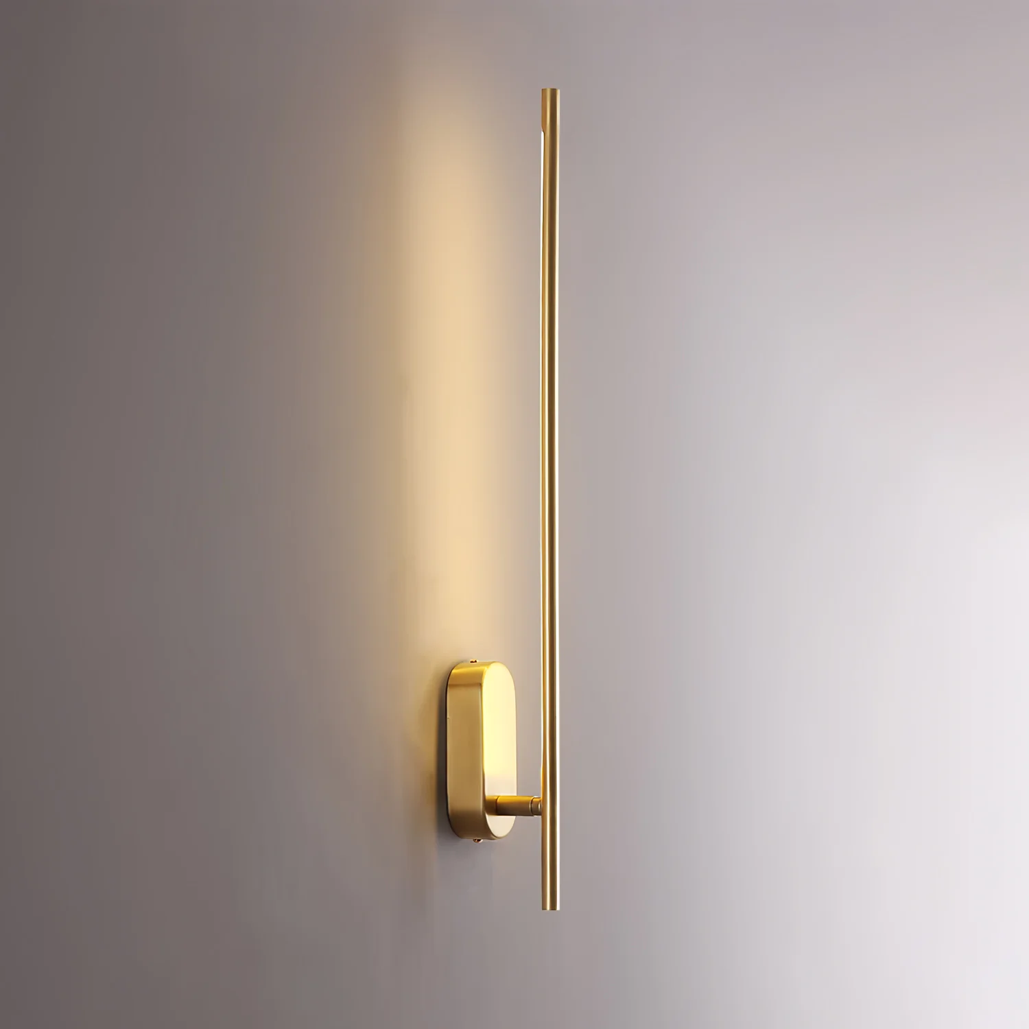 Настенный светильник Stick Shaped Metal - 5см x 8см x 95см, оксидированный черный, теплый свет, диммер