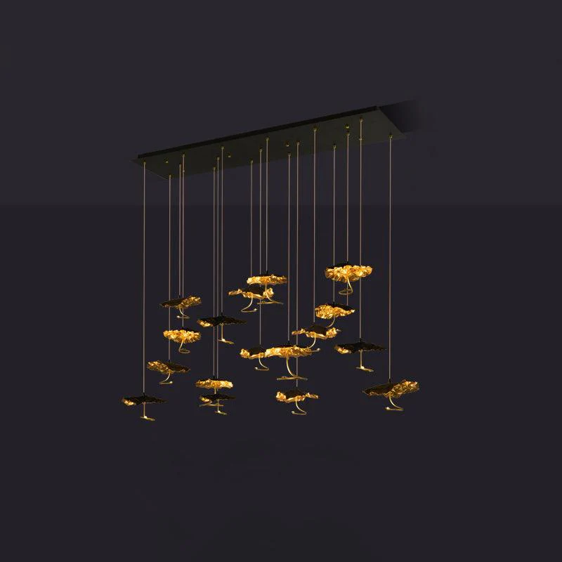 Люстра Brass Aviary Constellation - 1 подвес ∅25см х 15см, латунь, черный, теплый свет