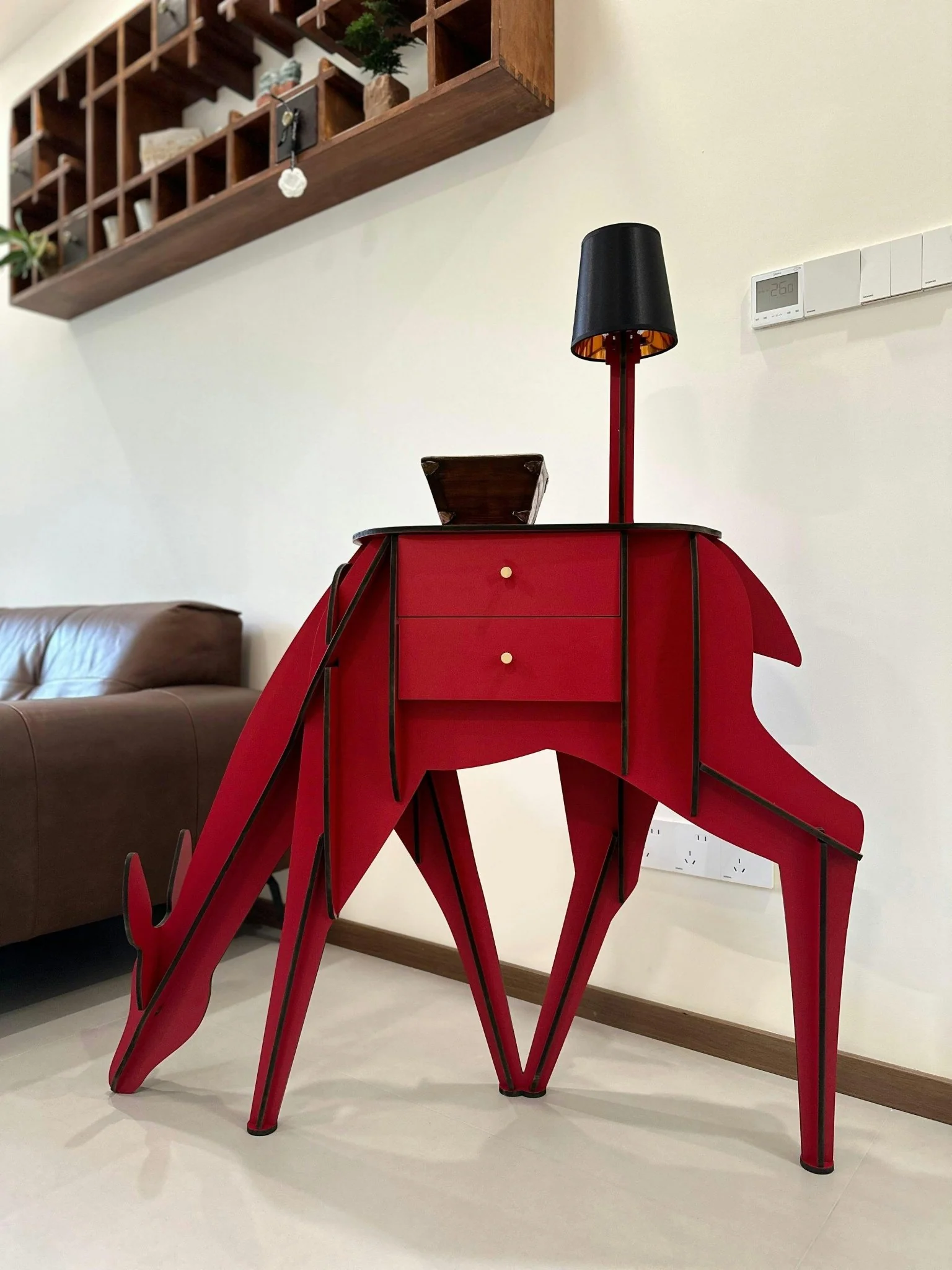 Торшер Deer Art - 108см x 126см, черный, USB-разъем