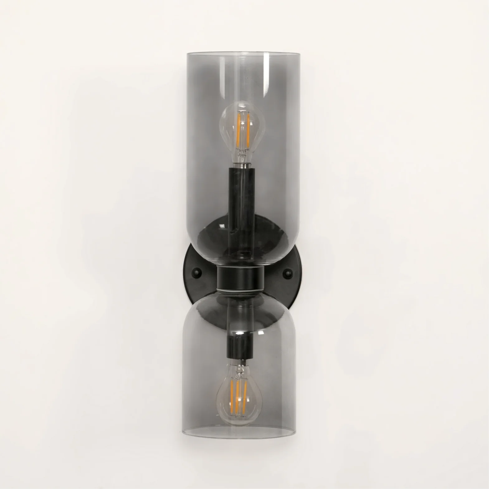 Edie Wall Lamp - ∅ 4.7″ x H 13.8″ / Dia 12cm x H 35cm Set of 2 / Brass / Clear