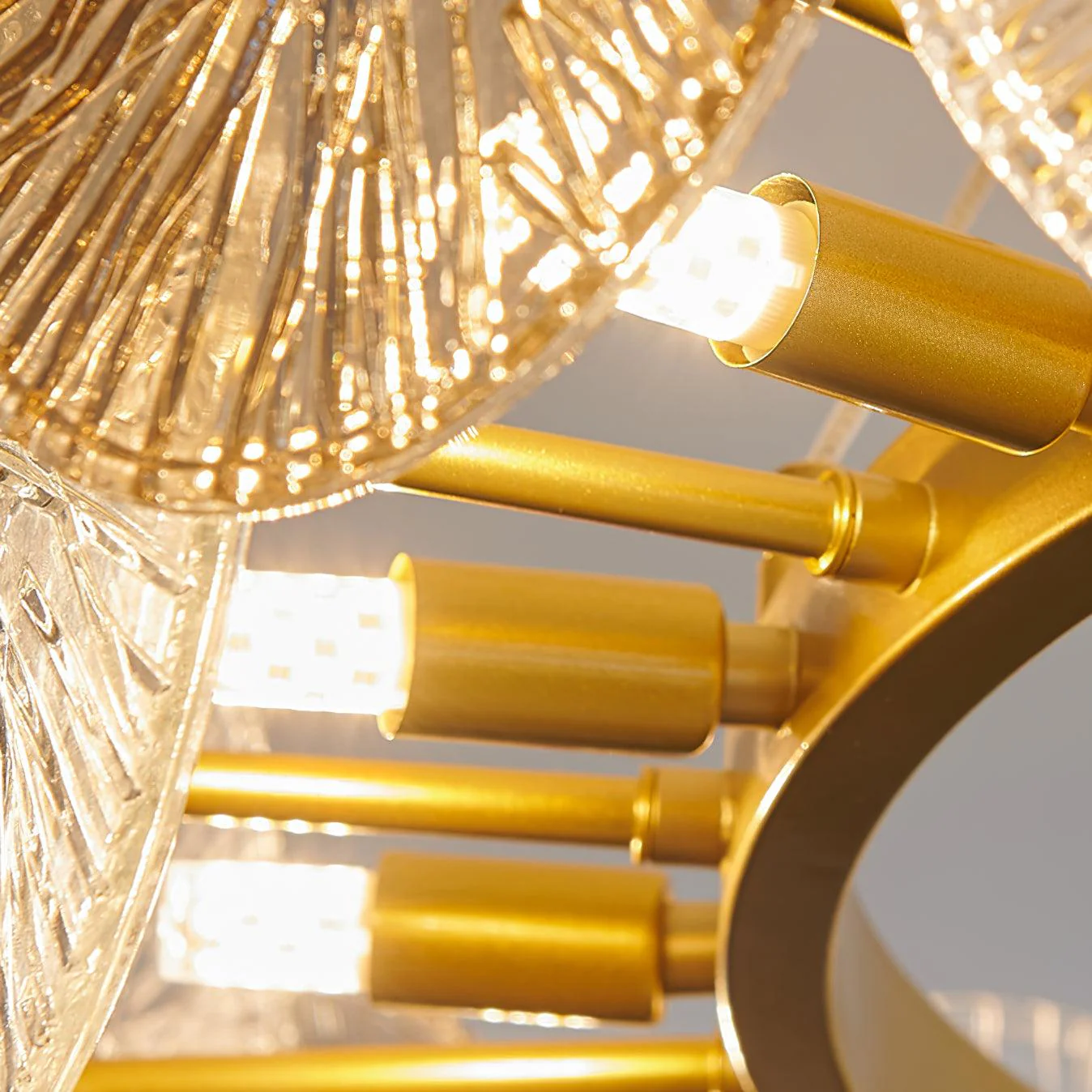 Люстра Maytoni Aster - ∅100см x 55см, янтарь, прозрачный, золотой