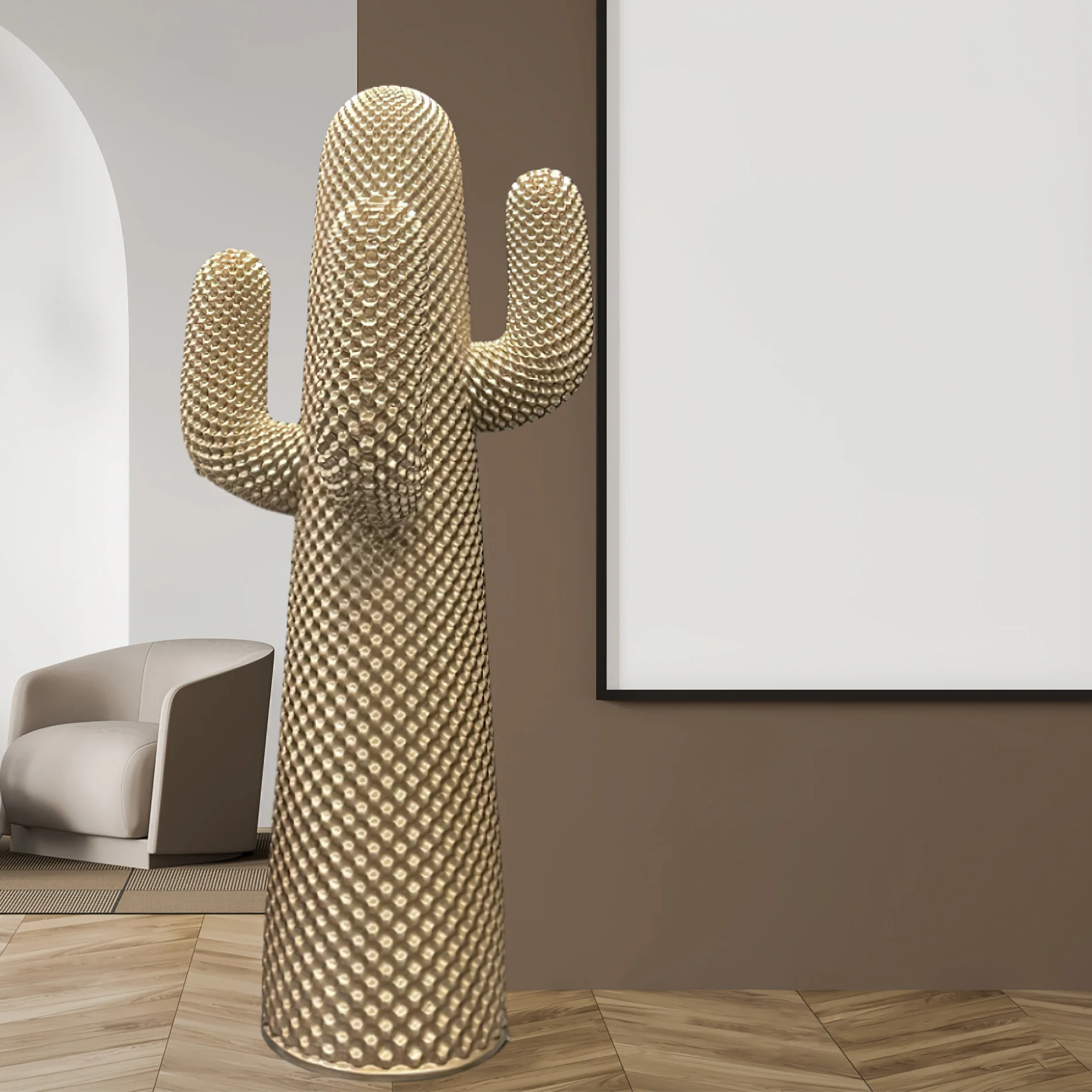 Вешалка для одежды Mello Sculptural Cactus - ∅65см x 60см x 150см, белый