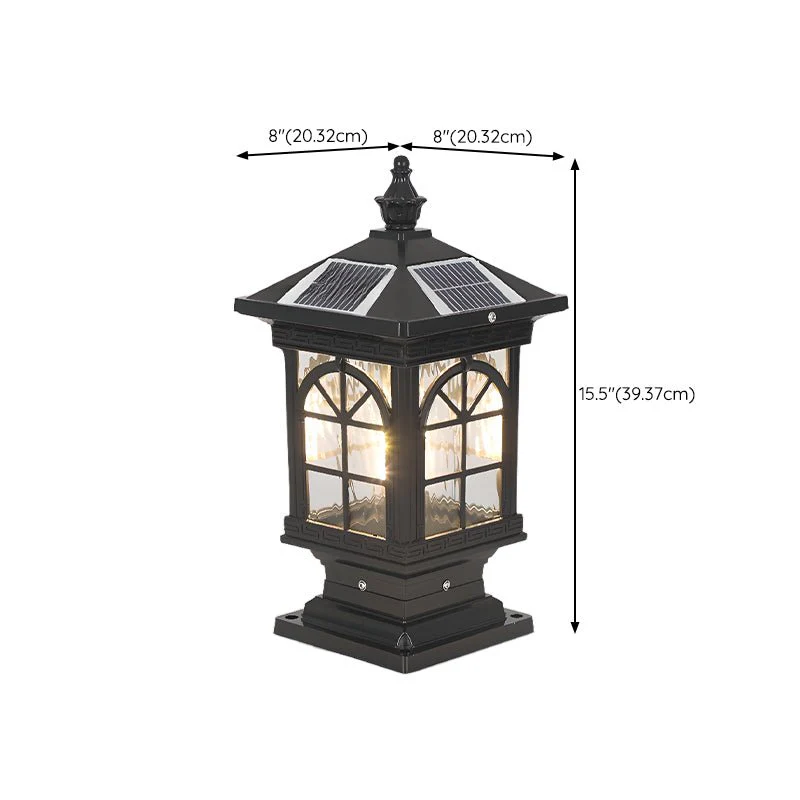 Уличный светильник Solar Classic Lantern - модель A, 20см x 20см x 40см, черный, прозрачный