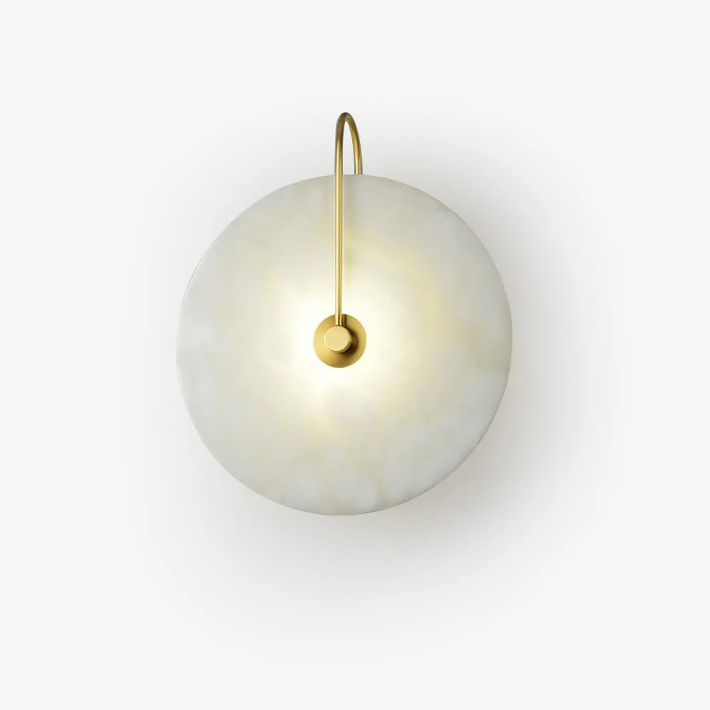 Настенный светильник Alabaster LED - ∅20см, золотой, теплый свет