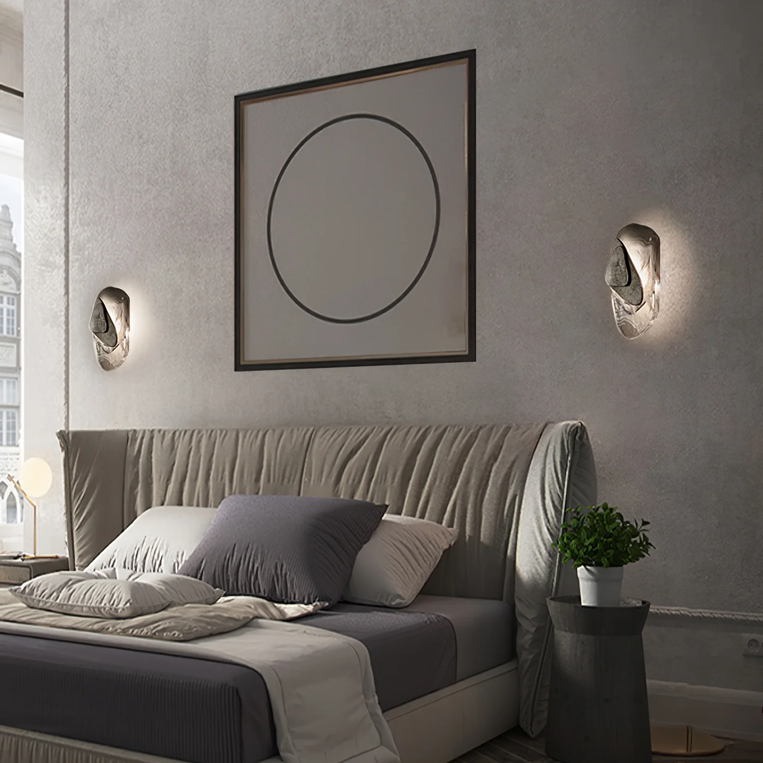 DC1725 Wall Lamp - ∅ 7.9″ x H 12.2″ / Dia 20cm x H 31cm Set of 2 / Copper / Cool Light