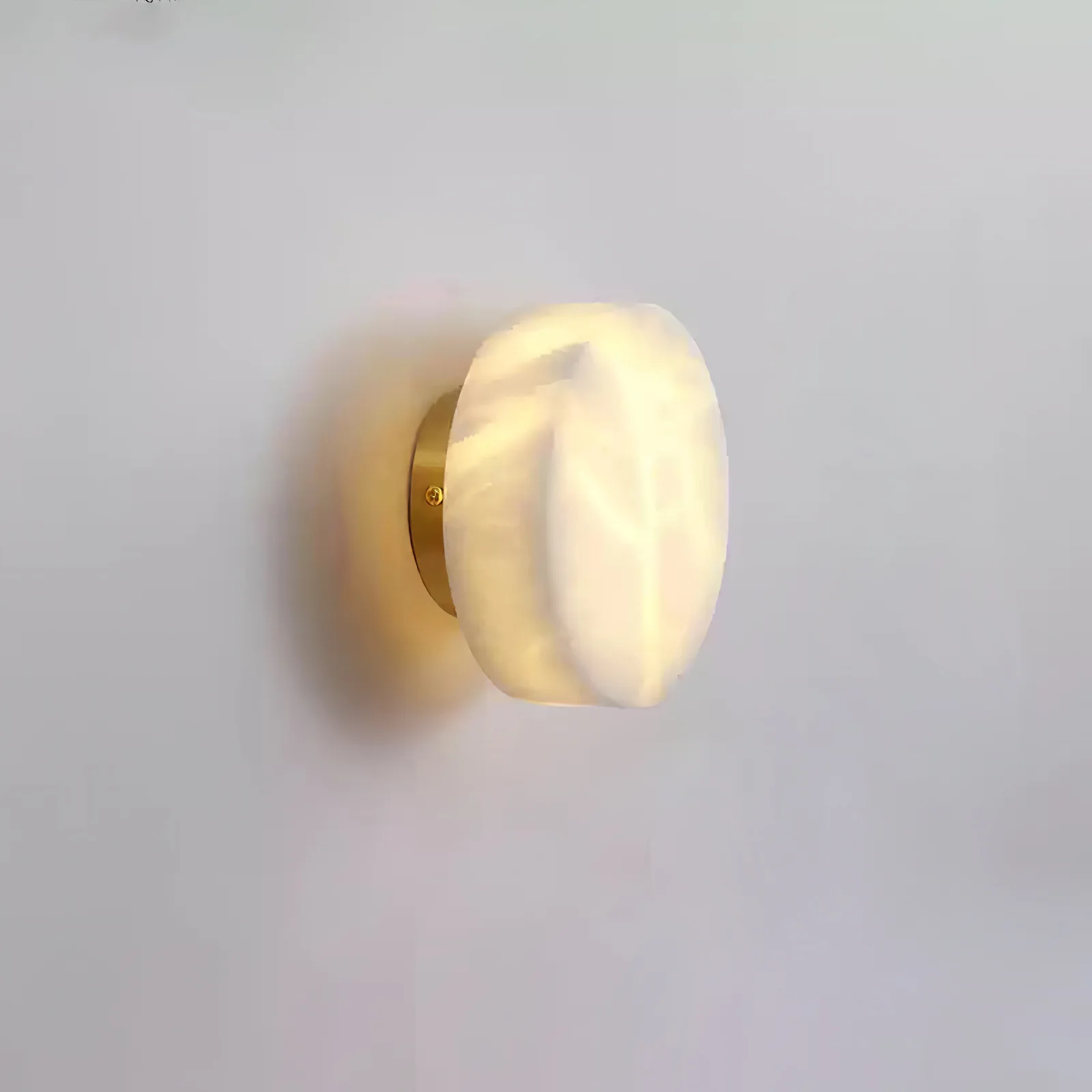 Настенный светильник Cylindrical Alabaster - ∅18см х 7см, черный, белый, теплый свет