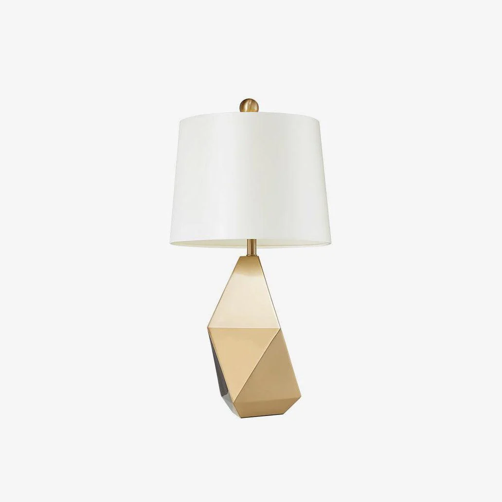 Настольный светильник Faceted - ∅33см x 56см, золотой, американская вилка
