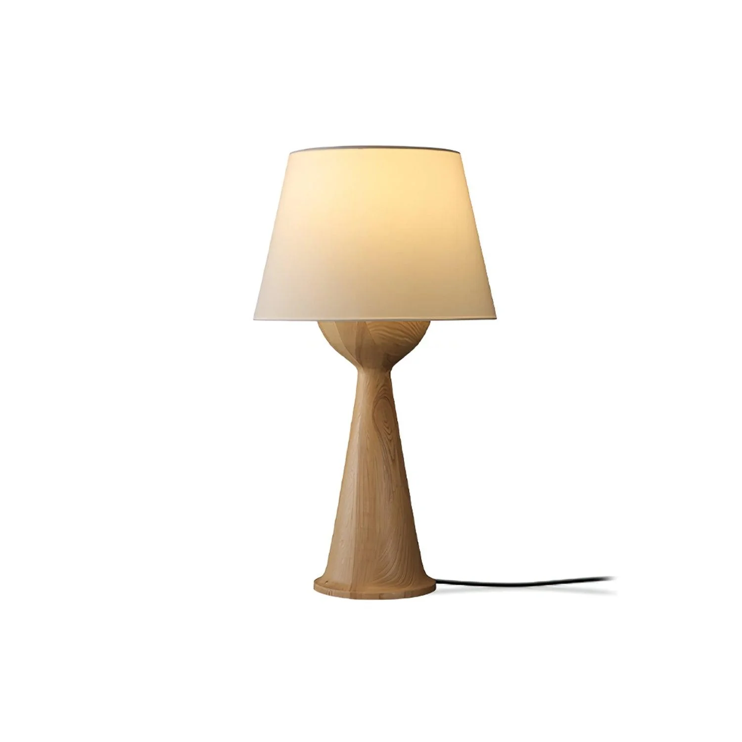 Настольный светильник Hourglass Wood - ∅41см x 74см, орех