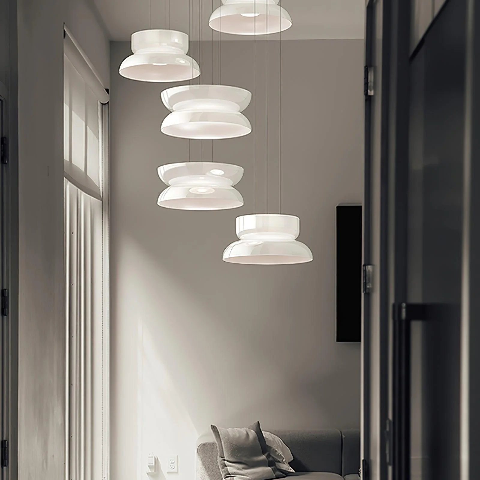Подвесной светильник Totem Led - ∅33см x 36см, белый, теплый свет