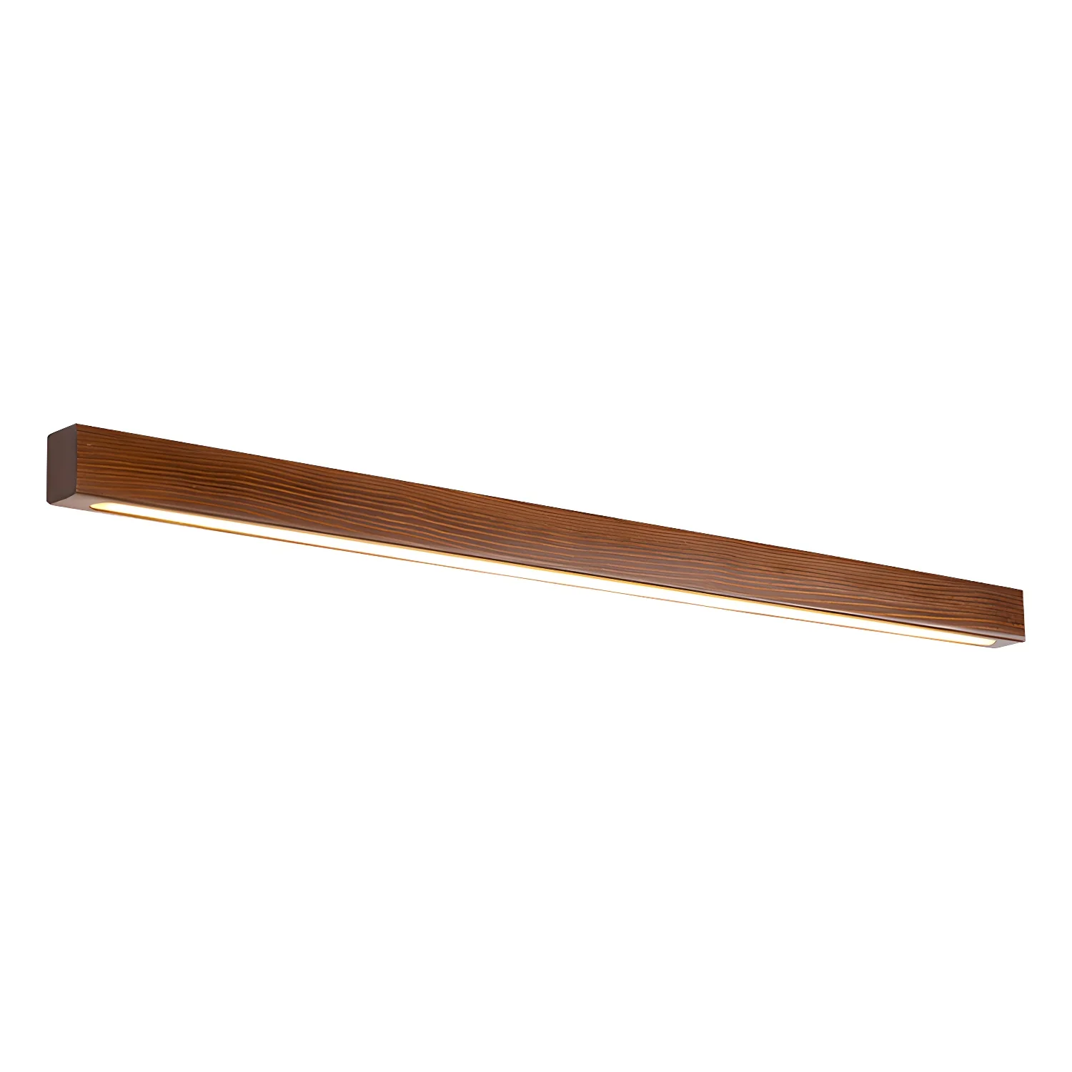Настенный светильник Arlo Linear Wood - ∅60см x 5см, орех, теплый свет