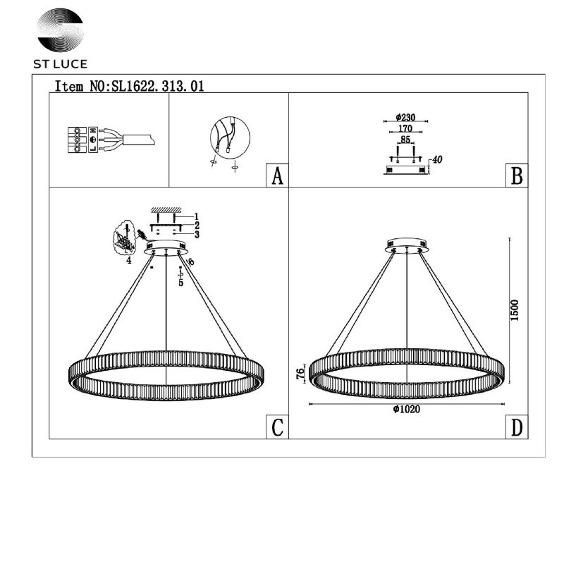 Люстра подвесная ST Luce Tivoli SL1622.313.01
