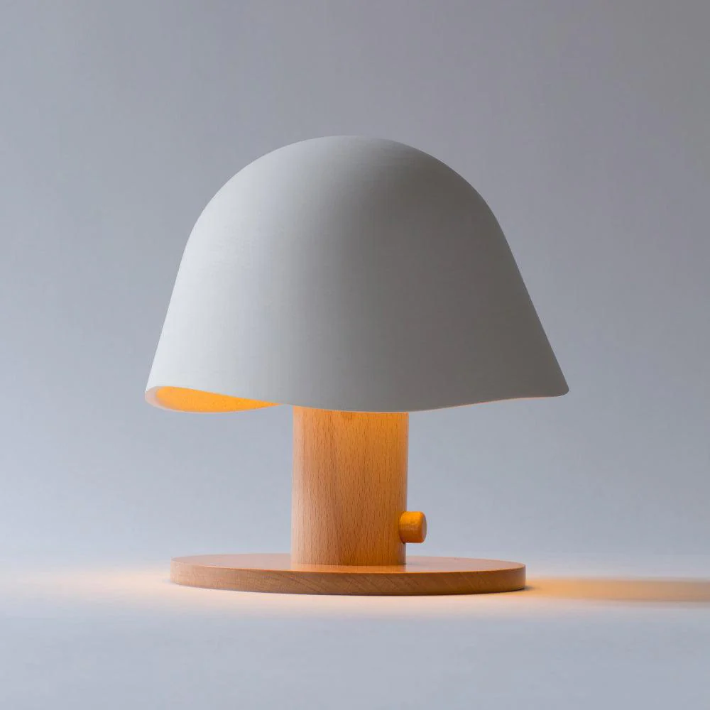 Mushroom Inspired Table Lamp - ∅ 13.8″ x H 13.8″ /  Dia 35cm x H 35cm / Brown / AU plug