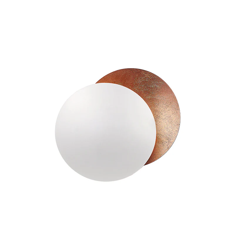Giorgio Wall Lamp - Dia 25cm x H 25cm Set of 2 / Black & Bronze / Cool Light