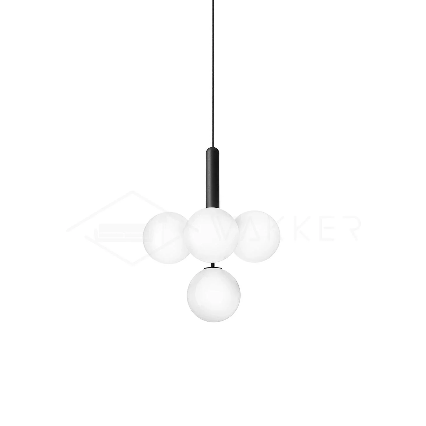 Подвесной светильник Luminae - 3 подвеса ∅20см x 150см, золотой, белый