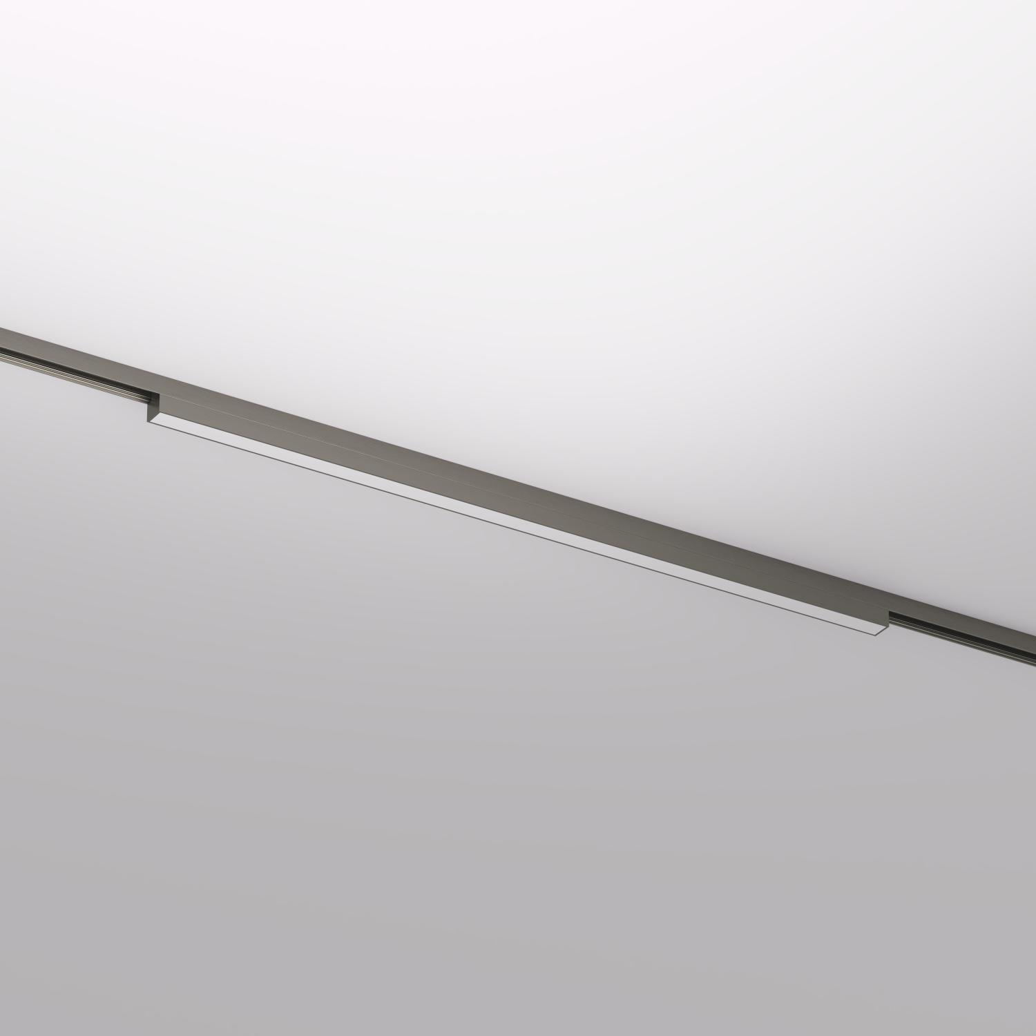 Трековый светильник Denkirs SHINE LINEAR со светодиодом L601*W19*H27, 48V DC, 24W, RA90, 3000K, IP20, темный никель, алюминий DK5752-DN