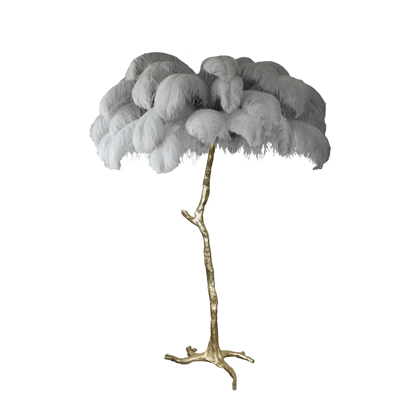 Торшер Ostrich Feather Brass - латунь, натуральный