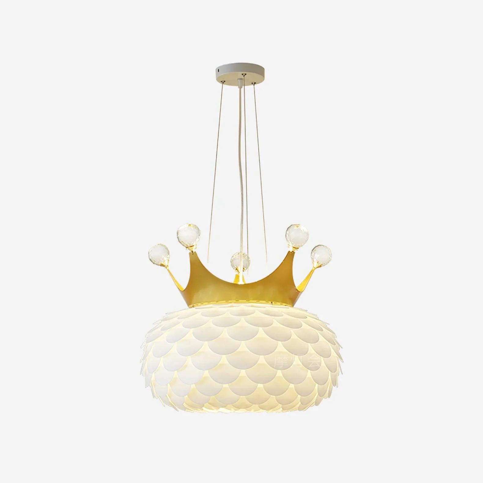 Подвесной светильник Aluvia Crown - ∅45см x 59см, золотой