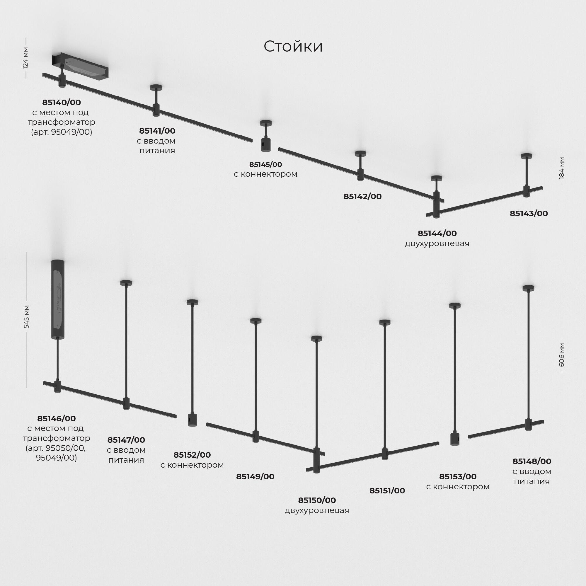 Декоративная стойка двойная Elektrostandard Esthetic Magnetic 85144/00 h184mm SMALL