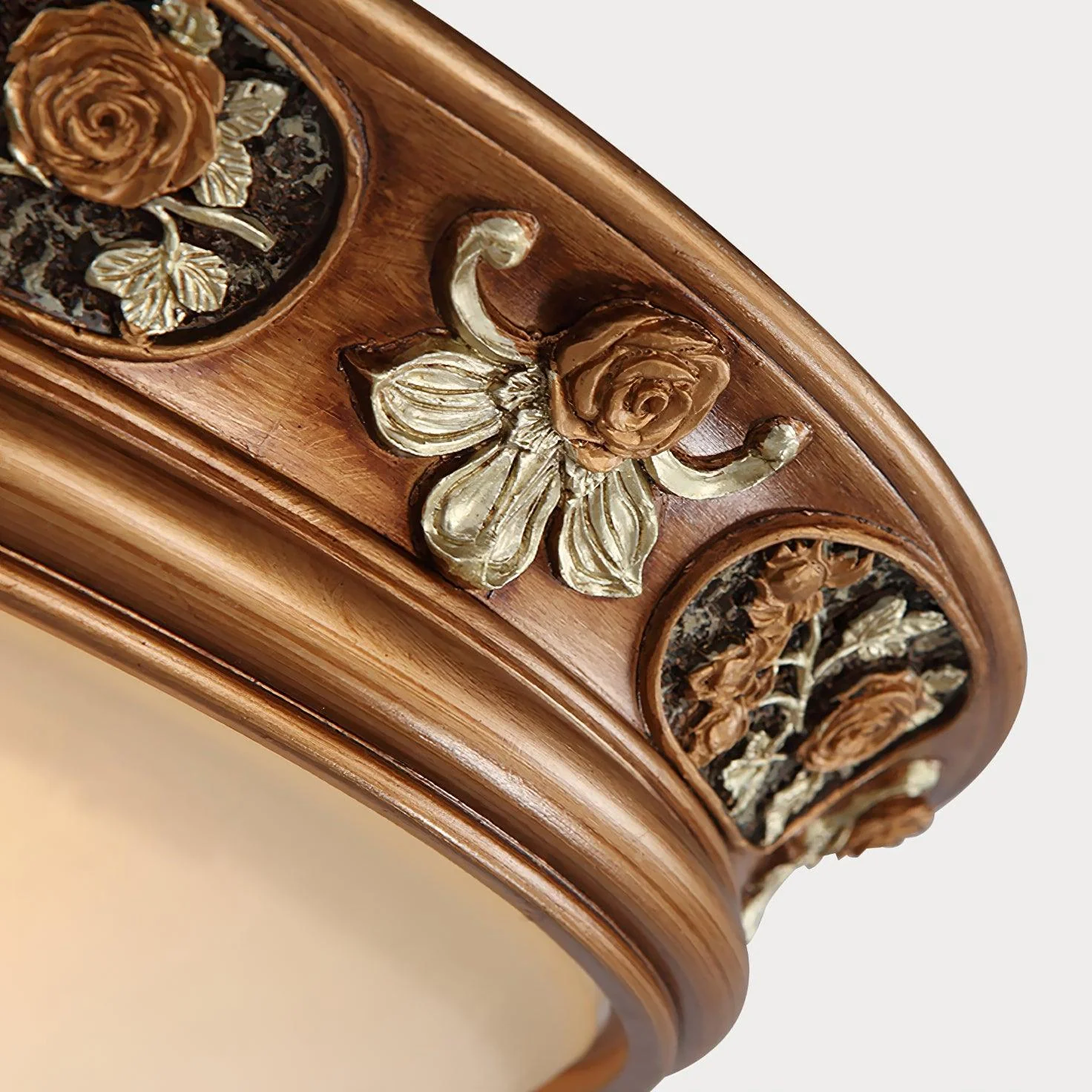 Потолочный светильник Deltana Resin Recessed- ∅38см x 20см, медь, холодный свет