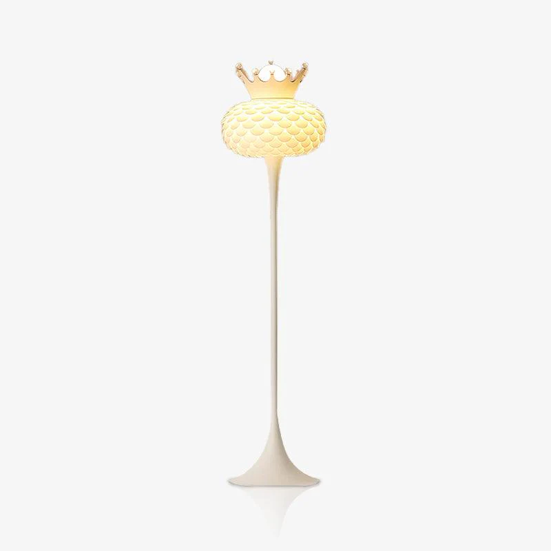 Aluvia Crown Floor Lamp - ∅ 14.9″ x H 61.4″/ Dia 38cm x H 156cm / White / UK plug