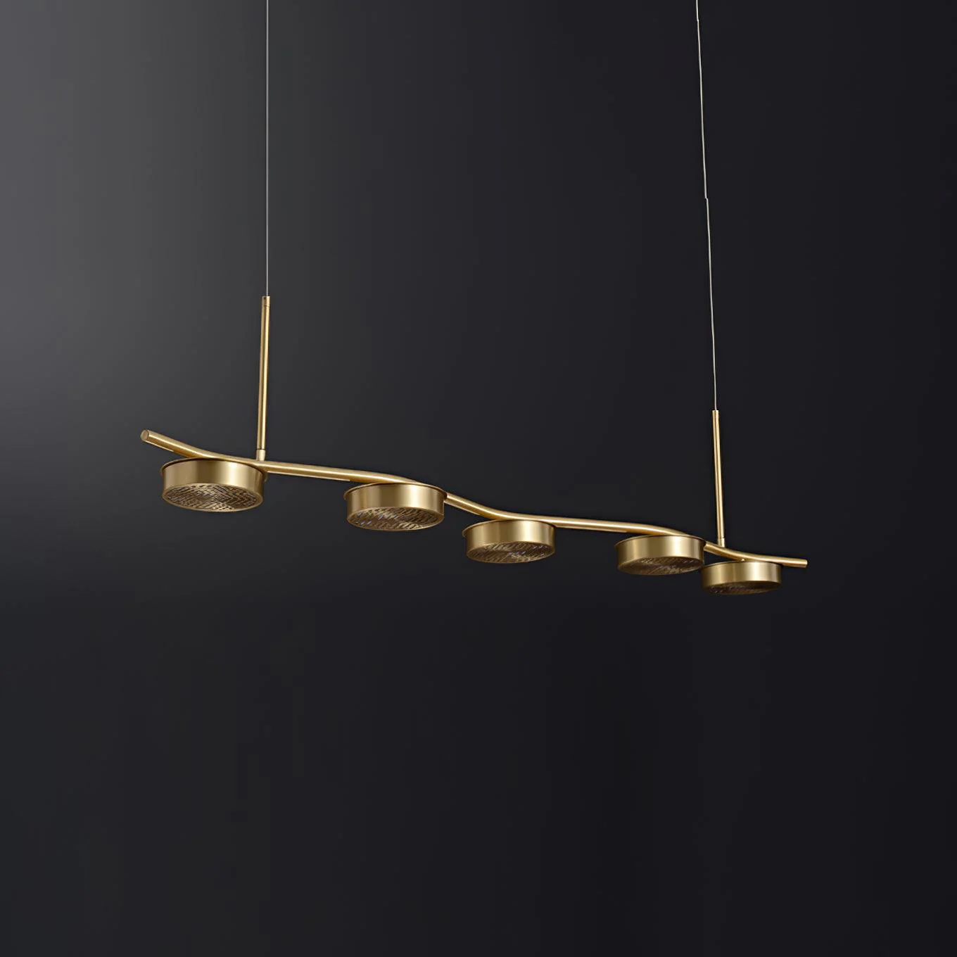 Люстра Eichholtz Aldo - 140см x 7см, золотой, холодный свет