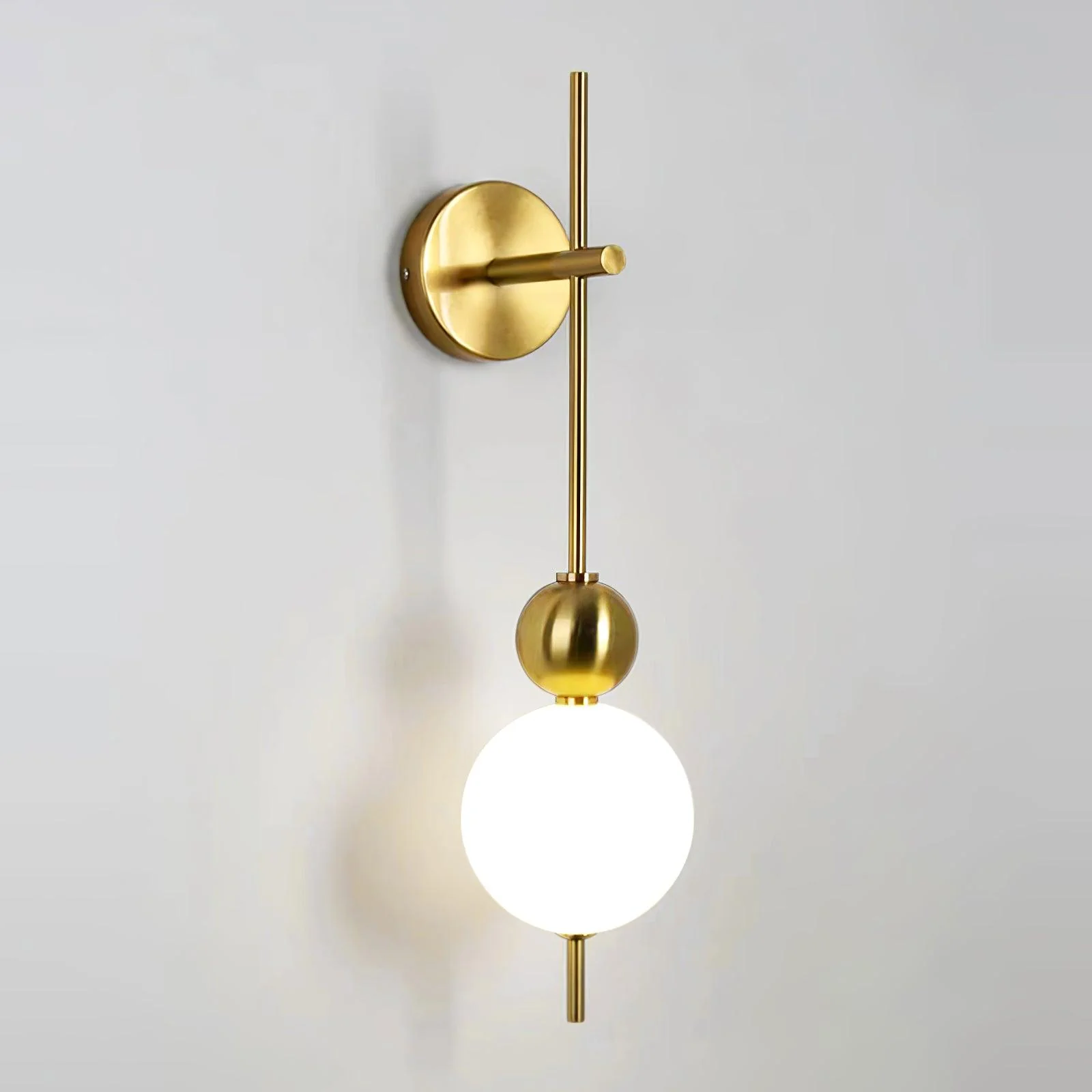 Candied Haws String Wall Lamp - ∅ 10.2″ x H 32.3″ / ∅ 15cm x H 82cm Set of 2 / Gold & White / Warm Light