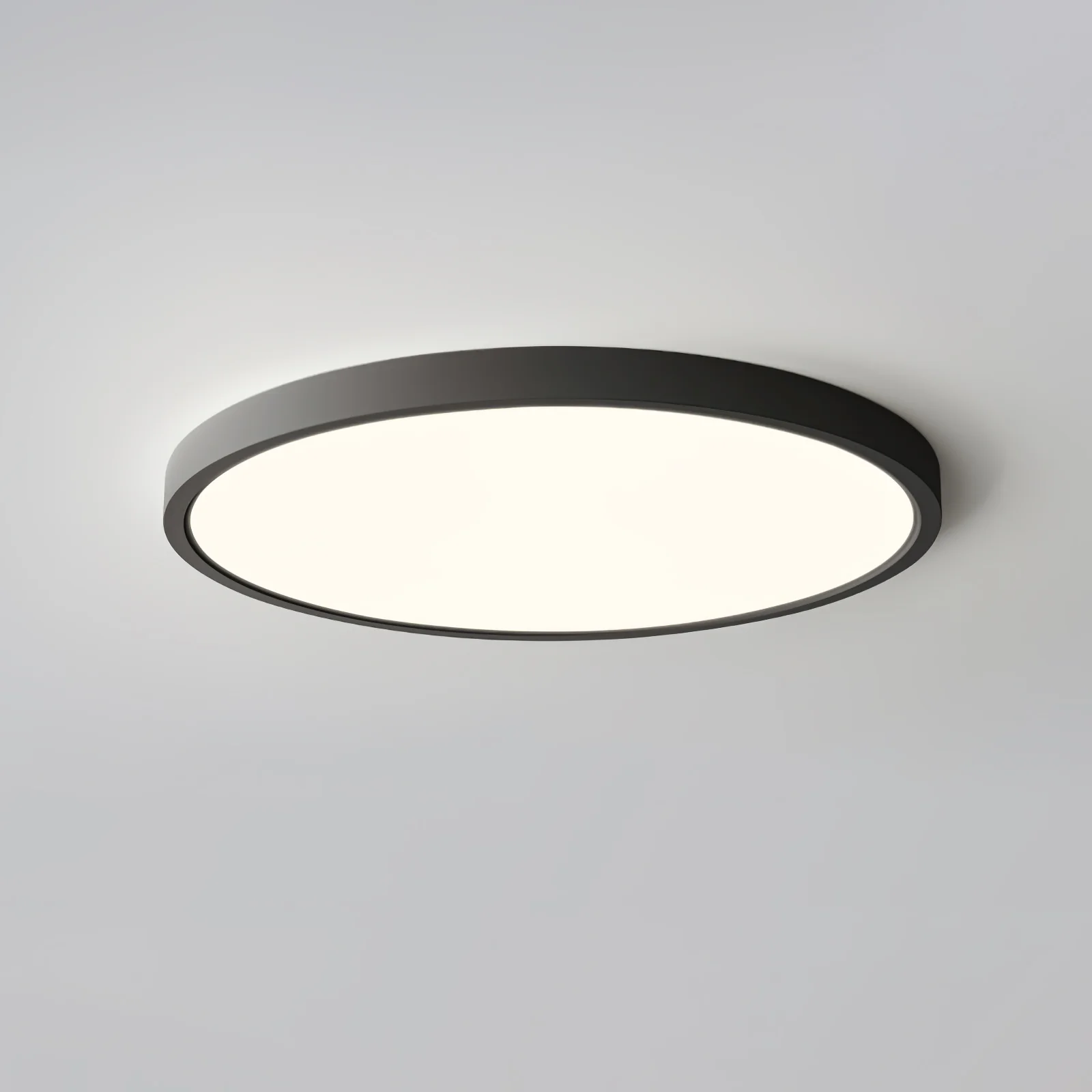 Потолочный светильник Acrylic Thinnest Round - ∅50см х 3см, черный, теплый свет
