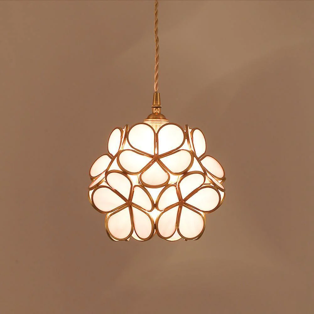 Подвесной светильник Glass Petal - ∅20см x 20см, розовый