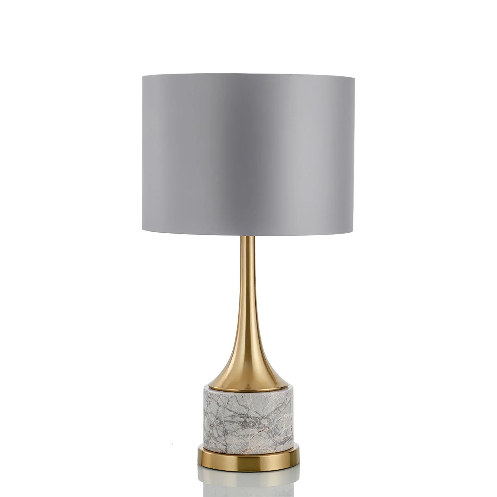 Expino Table Lamp - ∅ 15.7″ x H 30.3″ / Dia 40cm x H 77cm / Gold & Grey / AU plug