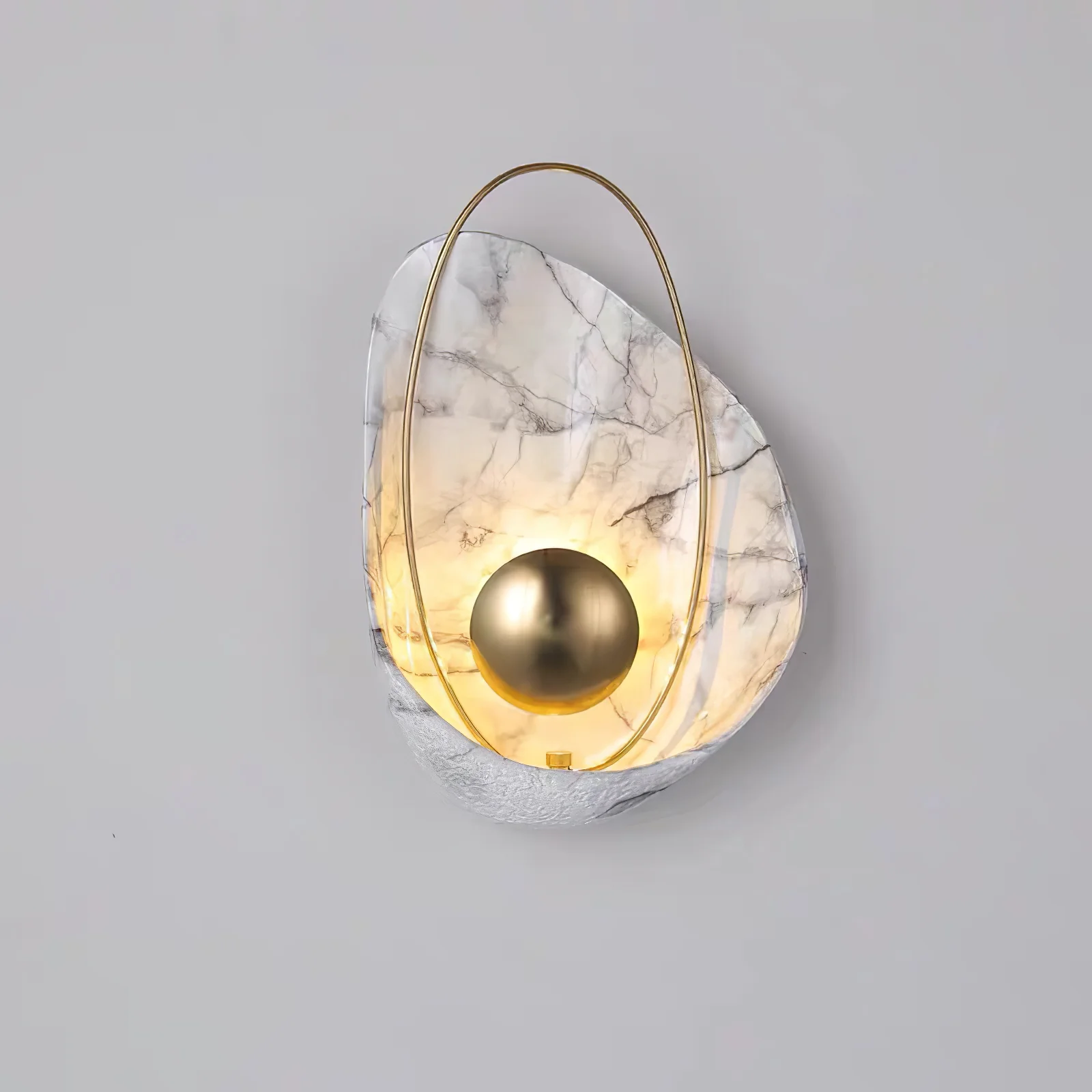 Настенный светильник Pearl - ∅27см x 40см, белый, теплый свет