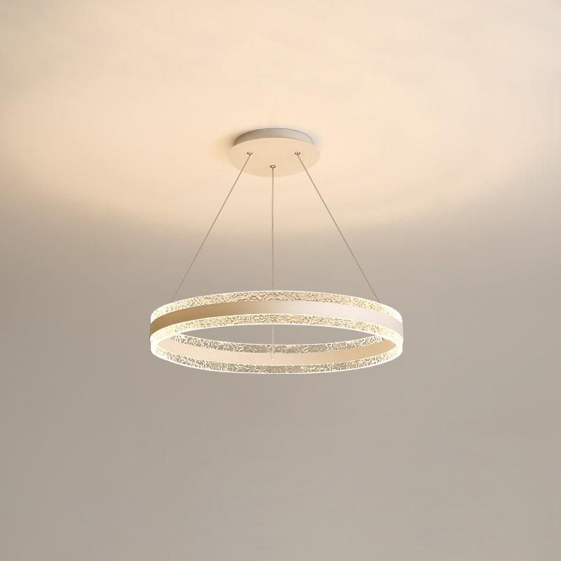 Люстра Modern Circle LED - один уровень ∅60см х 120см, белый, диммер, пульт ДУ