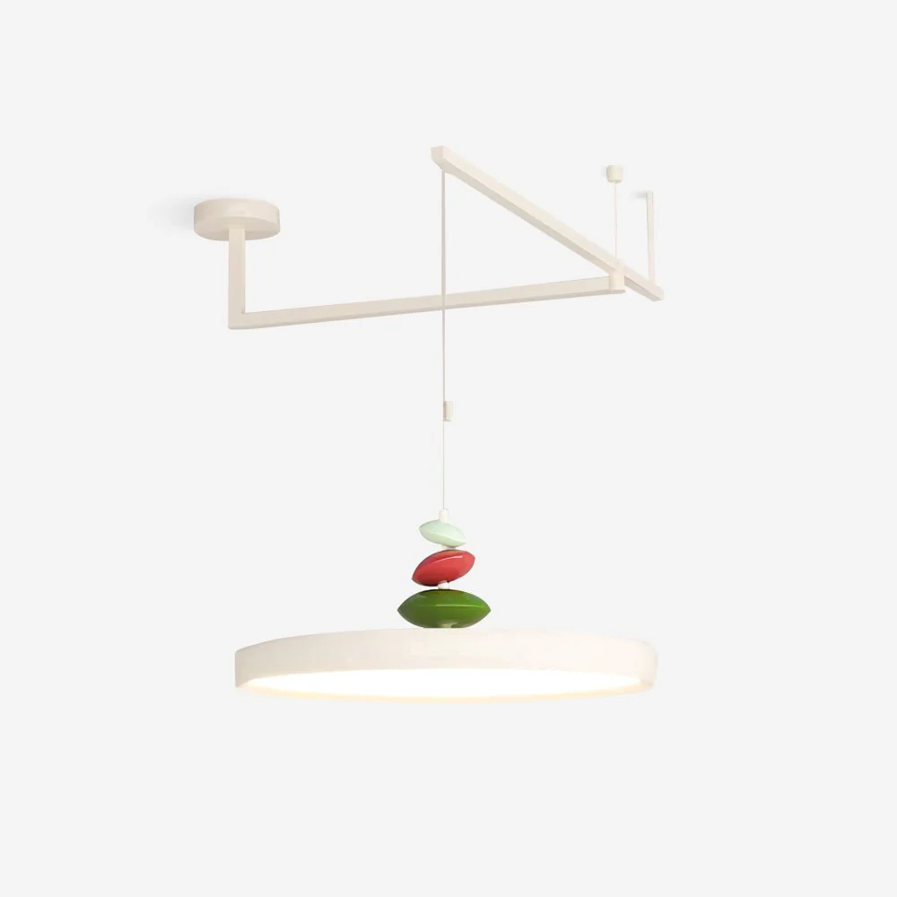 Подвесной светильник Swing Arm Stone - ∅50см x 20см, зеленый, холодный свет