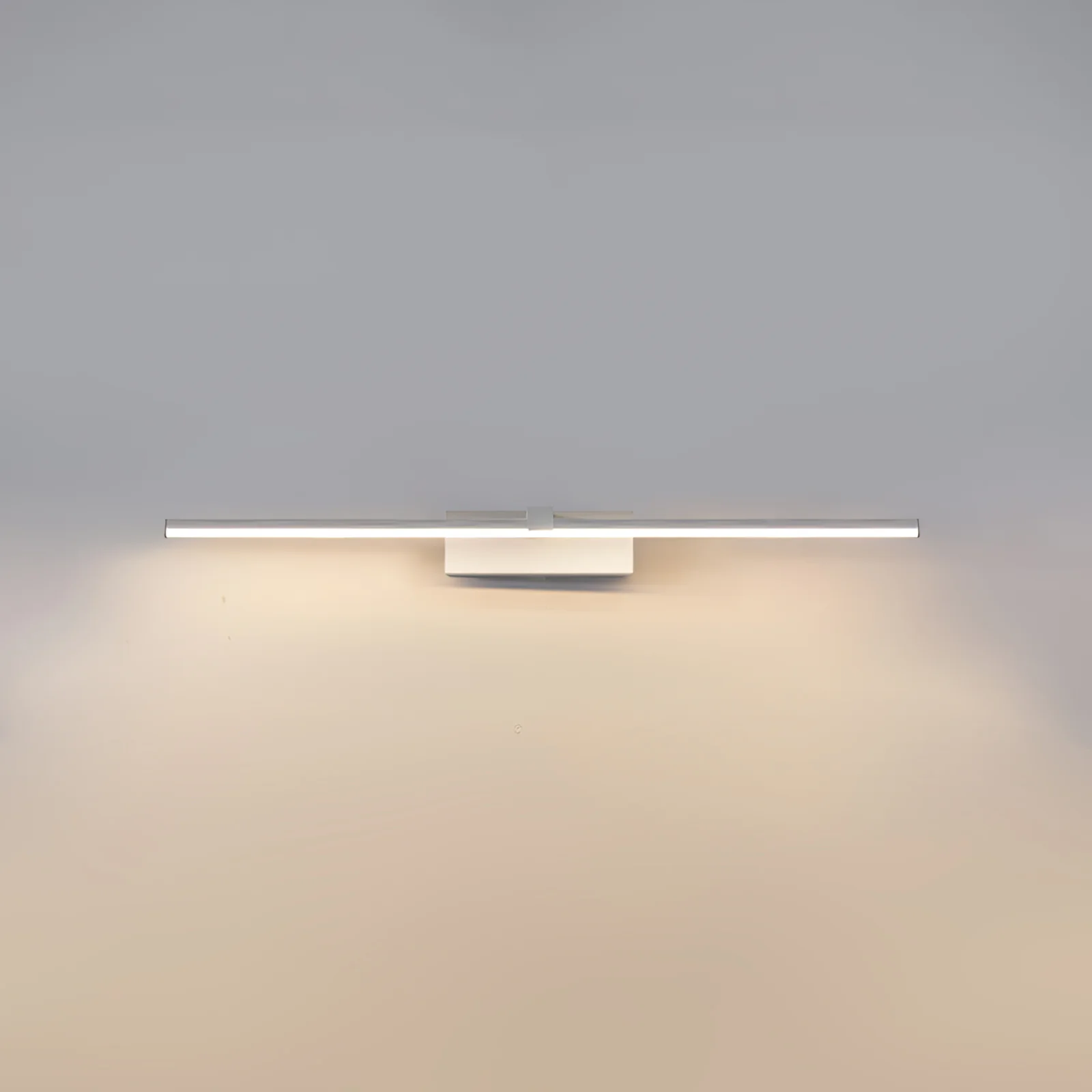 Metal Linear Mirror Wall Light - ∅ 23.6″ x H 3.1″ / Black & Warm Light / Set Of 2
